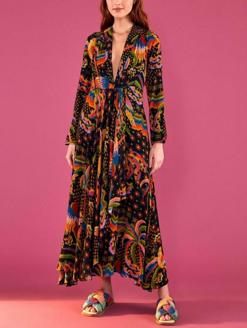 NWT FARM RIO | $200 Macaw Island Midi Dress - Picture 3 of 8
